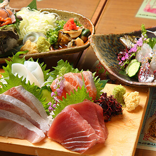 築地と豊洲から仕入れた、鮮度抜群な旬の魚介をご用意♪