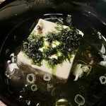 瓢亭 - 玉子豆腐に青さ海苔のお椀