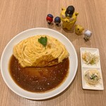 オーションビュー - オムライス中(380g)1,000円＋デミグラスソース200円　※上からも