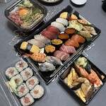 喜作 - 赤羽Wデラックス、京風バラちらし(穴子とエビ)、ネギトロ