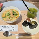 PERIE MARCHE & GOHAN - 坦々麺セット  ドリンク付き