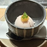 にく稲 - 桃のシャーベット（本日のデザート）