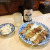 やきとり武蔵 - 瓶ビール、お通しマカロニサラダ、豚串☆