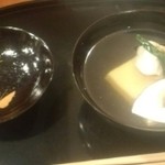 松茸とごまどうふ