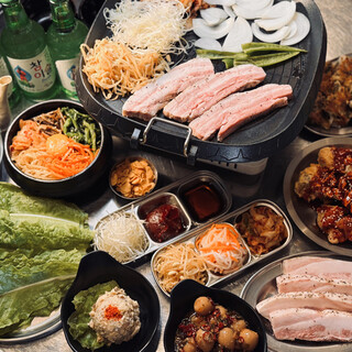 飲み放題付き！レアサムギョプサルやナッコプセコースが人気♪