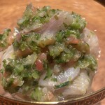 熊の焼鳥106 - 胸肉　ペルー料理のセビーチェ