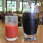 カテッジイン・レストラン - 「朝食セット フレンチトースト」のトマトジュース ＆ アイスコーヒー