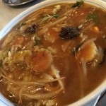 夜来香 - カレーちゃんぽん大盛
                                
                                こちら量が多いとは聞いていましたが、麺も具も普通の3人前くらいある大盛は食べ応えあり、またかなり餡がかったカレーちゃんぽんはめちゃめちゃ旨し、今までに食べたカレーちゃんぽんではベストかも！
                                
                                次回は皿うどんも食べてみたいです。
                                