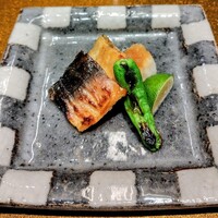 神楽坂 濱千 - 透明醤油焼き⇒獅子唐・大根おろし