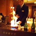 ラ・ベ - デザートの仕上げ(フランベ)