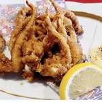 イカゲソの唐揚げ(七味マヨネーズ添え)