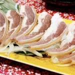 大東島産！ヤギ刺(酢醤油&しょうが醤油)