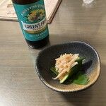 食事処まるとし - お通しの梅水晶