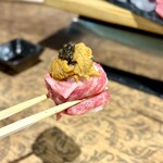 焼肉うしどし - 厳選和牛と豪華海鮮 寿司食べ比べ　ウニとキャビアと肉と！