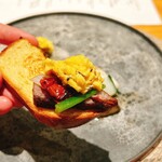 銀座 炎 田むら - ブリオッシュに乗せて