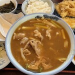 手打ちうどん・そば 子亀 - カレーうどん＋セット　1,350円