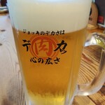 分倍河原 肉流通センター - 黒ラベル659円はハッピーアワーで329円が合同周年祭で109円
→インスタフォローで最初の1杯だけ無料でメガ通常1,099円に！！