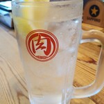 分倍河原 肉流通センター - 生レモンサワー通常329円が～19時までのハッピーアワーで32円