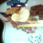 あざみ野うかい亭 - うかい牛　サーロイン　ごまコショウにソテーしたガーリックスライス