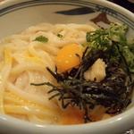 熟成うどん なかや - 釜玉うどん＠熟成うどんなかや（2012年12月31日）