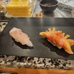 まぐろ人 雷門出張所 - イサキ、赤貝