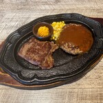 すてーき亭 - コンビS（ステーキ＆ハンバーグ）