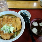 大正庵 - かつカレー丼（2013,8）カレー出汁はあっさり系