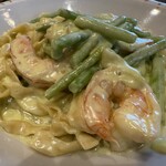 Trattoria Da KENZO - 天然エビとアスパラガスのタリアテッレ