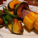 passe temps - 大根、茄子、南瓜、玉蜀黍、獅子唐。