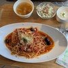カフェ ヌフ - ブラックオリーブのトマトソースパスタ（大盛）ランチ