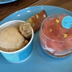 ラトリエ ドゥ ノノ - 桃のサヴァランとヘーゼルナッツプラリネ