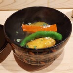 はらまさ - 青ナスとエビしんじょ