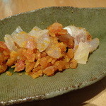 孝虎 - 真鯛昆布締めカラスミ和え