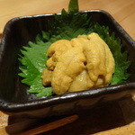 孝虎 - カリッとお麩の酒粕トーストうにのせの雲丹　