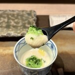 厳選焼鳥 一石三鳥 - じゃがいもとグリーンピースのすり流し