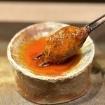 厳選焼鳥 一石三鳥 - 蘭王の月見つくね