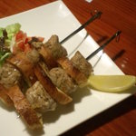 ん。 - ブタとブルーチーズの串焼き・・・？上から・・。