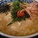 熟成うどん なかや - 梅と玉子のあんかけうどん＠熟成うどんなかや（2013年5月29日）