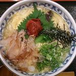 熟成うどん なかや - 梅と玉子のあんかけうどん＠熟成うどんなかや（2014年8月13日）