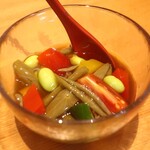 こころや - 夏野菜とじゅん菜の酢の物アップ