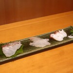 こころや - 真鯛炙り、紅ハタ、地だこ