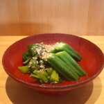 こころや - つるむらさきとオクラのお浸し