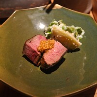 とり茶太郎 - 鴨ロースイチジクとクレソンのリコッタチーズ和え