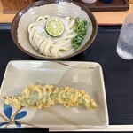 めりけんや - すだちぶっかけ冷と甘唐辛子天ぷら