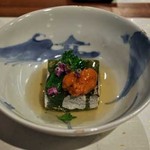 お宿　のし湯 - 菊菜の焼き豆腐