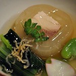 お宿　のし湯 - 鰤、大根、小松菜、空豆