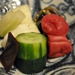 お宿　のし湯 - 梅干し、きゅうり、大根、セロリ、コンブ、ナス