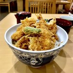 浅草天麩羅 葵丸進 - 中天丼 お椀、小新香付き
