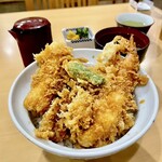 浅草天麩羅 葵丸進 - 中天丼 お椀、小新香付き