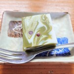 本田 - この日のデザートは抹茶とミルクの水羊羹